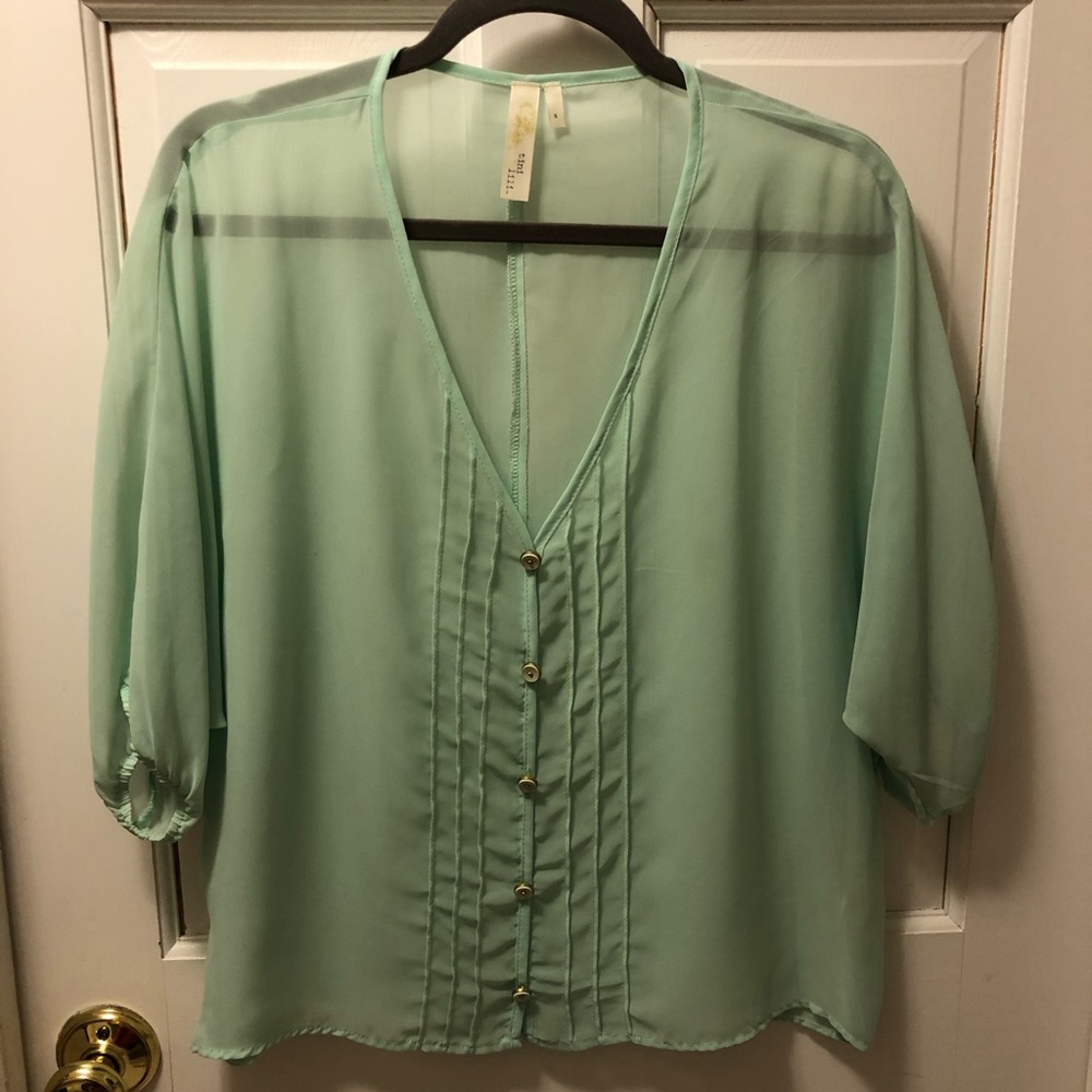 Sea Foam Green Blouse